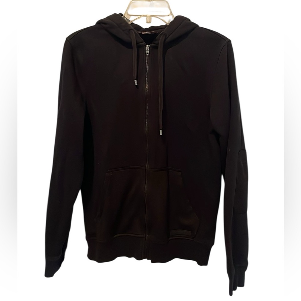 Michael Kors Black Zip Up Hoodie Sweat Shirt Jacket Size Small S 2 Pockets Coat